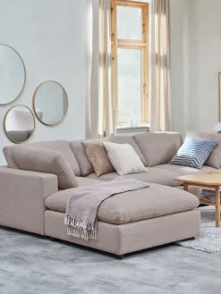 Discount LYBYMódulo de sofá LYBY chaise longue/puf tela arena 2 Plazas|3 Plazas