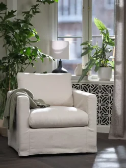 Online LYNGAASillón LYNGAA funda extraíble tela beis Sillones