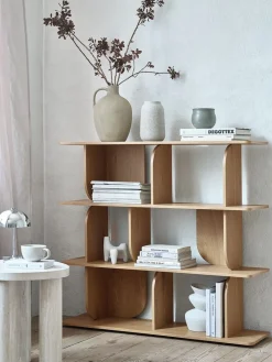 LYNGERUPEstantería LYNGERUP 4 estantes color roble cálido Estanterias Y Librerías|Estanterias Y Librerías