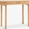 New LYNGVIGMesa consola LYNGVIG 50x110 2 puertas persiana roble natural Consolas|Consolas
