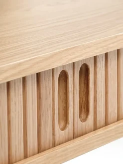 New LYNGVIGMesa consola LYNGVIG 50x110 2 puertas persiana roble natural Consolas|Consolas