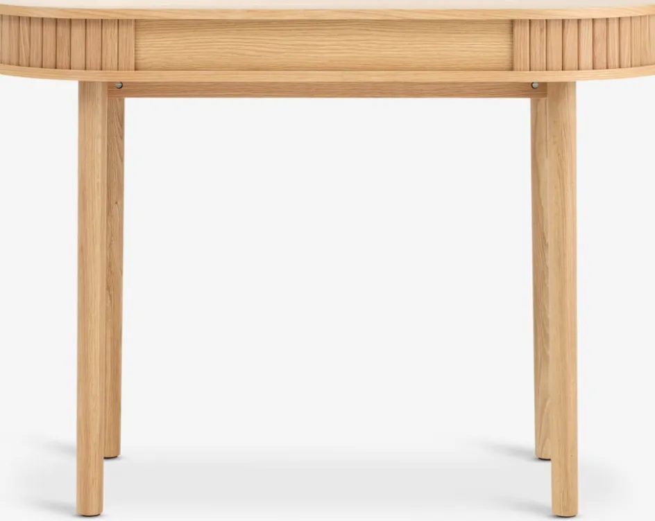 New LYNGVIGMesa consola LYNGVIG 50x110 2 puertas persiana roble natural Consolas|Consolas