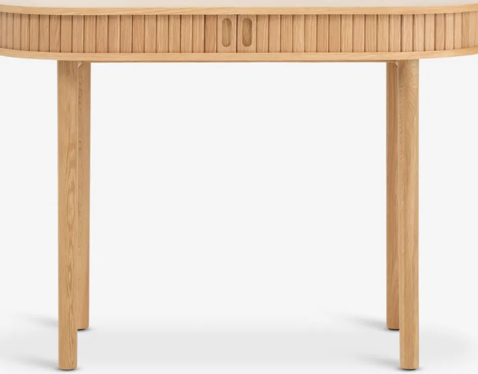 New LYNGVIGMesa consola LYNGVIG 50x110 2 puertas persiana roble natural Consolas|Consolas