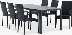 Sale MADERUP + GUDHJEMMesa MADERUP L205 + 4 sillas GUDHJEM negro Conjuntos Mesa Y Sillas De Jardín