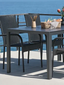 Hot MADERUPMesa de jardín MADERUP A90xL150 negro Mesas De Jardín
