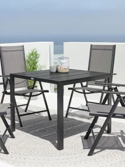 Discount MADERUPMesa de jardín MADERUP A90xL90 negro Mesas De Jardín
