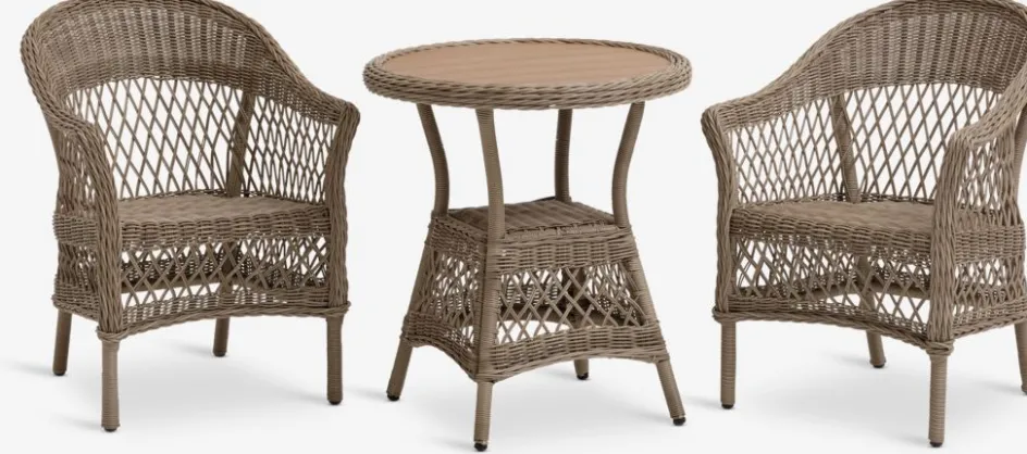 Clearance MAGLEBJERGMesa MAGLEBJERG Ø70 + 2 sillas MAGLEBJERG natural Conjuntos Mesa Y Sillas De Jardín