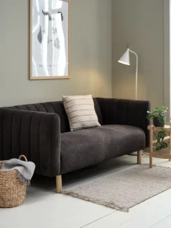 Clearance MAGLEBYSofá MAGLEBY 2,5 plazas tela marrón oscuro 2 Plazas|3 Plazas