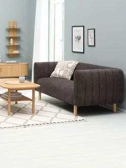 Clearance MAGLEBYSofá MAGLEBY 3 plazas tela marrón oscuro 2 Plazas|3 Plazas
