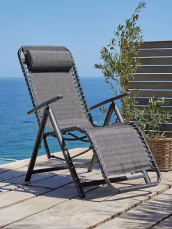 Discount MAKHOLMSillón relax MAKHOLM gris Sillas De Jardín|Sillas De Camping