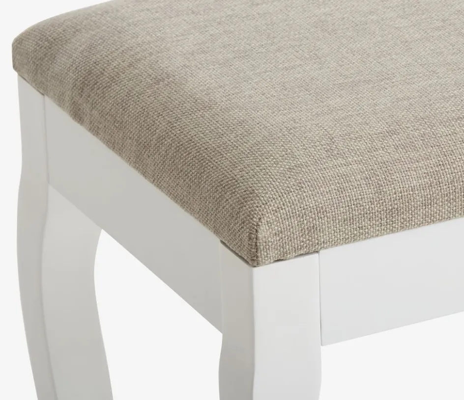 Sale MALLINGTocador + taburete MALLING con espejo blanco/beis Consolas|Consolas