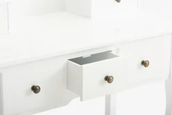 Sale MALLINGTocador + taburete MALLING con espejo blanco/beis Consolas|Consolas
