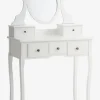 New MALLINGTocador MALLING con espejo y 5 cajones blanco Consolas|Consolas