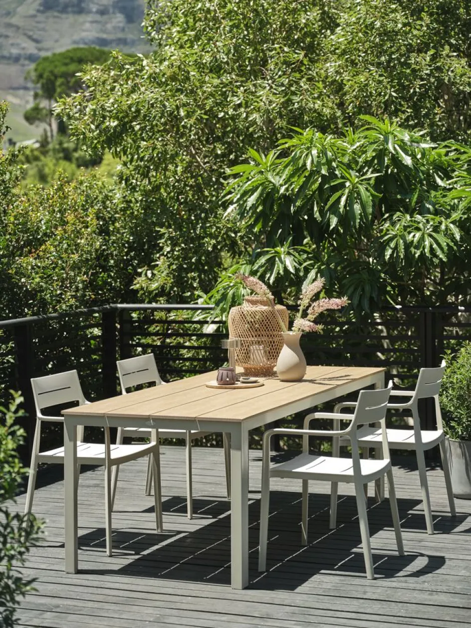 Clearance MARIELYST + INGSTRUPMesa MARIELYST L205 + 4 sillas INGSTRUP beis Conjuntos Mesa Y Sillas De Jardín