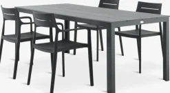 Online MARIELYST + INGSTRUPMesa MARIELYST L205 + 4 sillas INGSTRUP negro Conjuntos Mesa Y Sillas De Jardín
