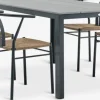 Sale MARIELYST + TAGMARKMesa MARIELYST L150 gris + 4 sillas TAGMARK negro Conjuntos Mesa Y Sillas De Jardín