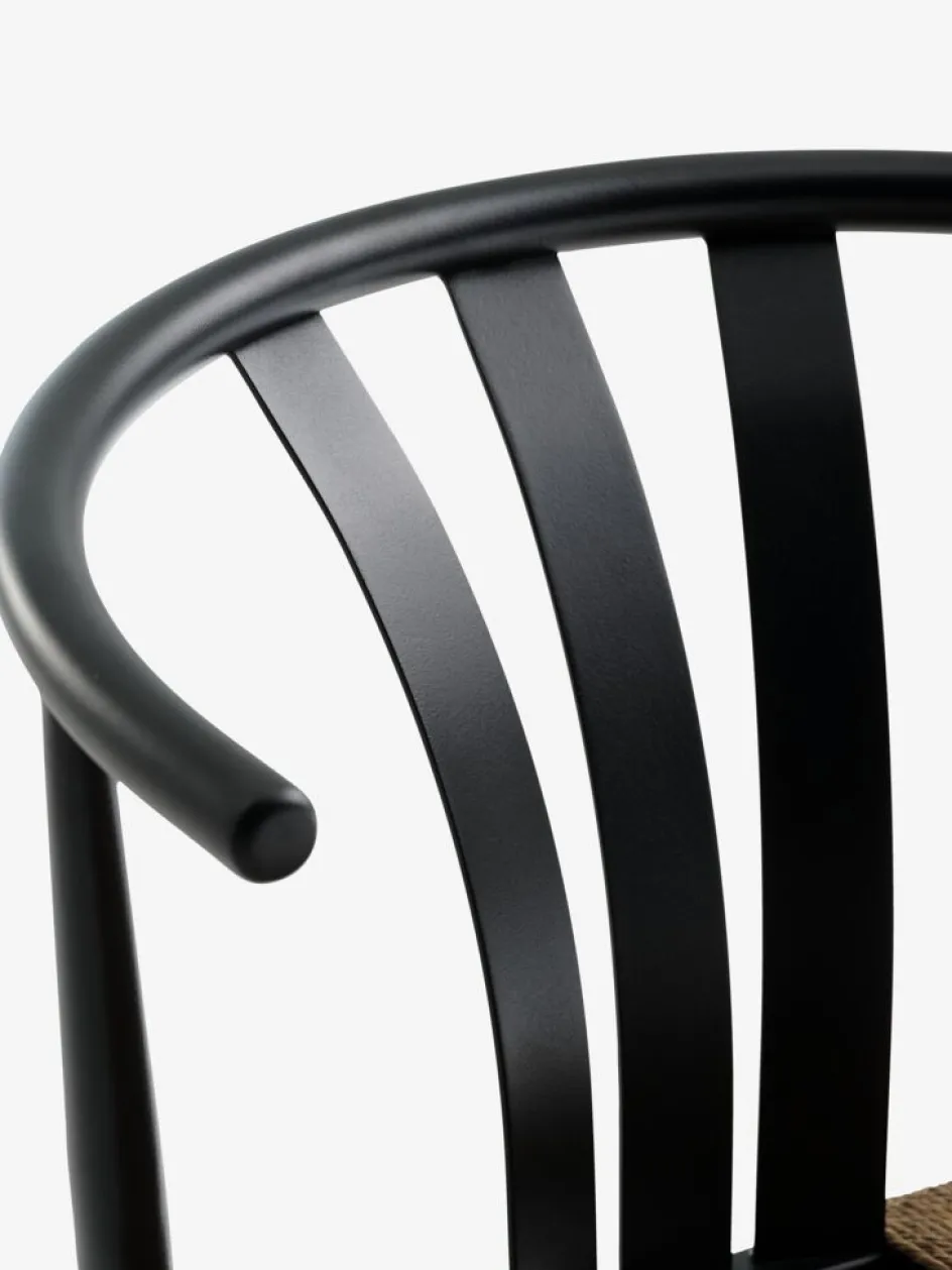 Sale MARIELYST + TAGMARKMesa MARIELYST L150 gris + 4 sillas TAGMARK negro Conjuntos Mesa Y Sillas De Jardín