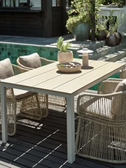 Sale MARIELYSTMesa de jardín MARIELYST A90xL150 beis Mesas De Jardín