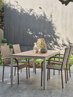 Sale MARIELYSTMesa de jardín MARIELYST A90xL150 beis Mesas De Jardín