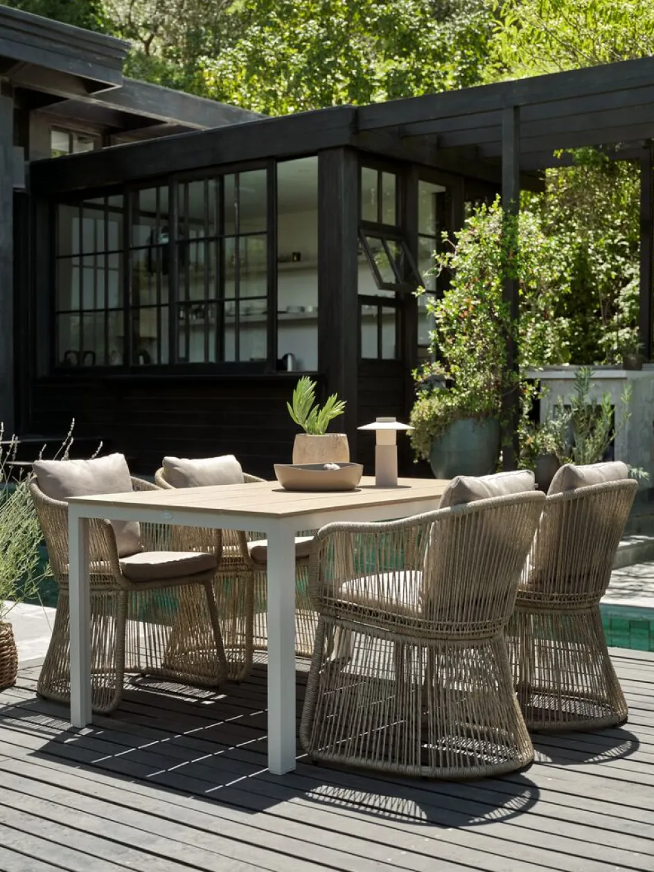 Sale MARIELYSTMesa de jardín MARIELYST A90xL150 beis Mesas De Jardín