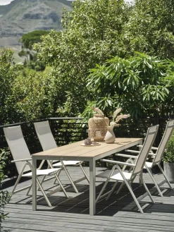 Best MARIELYSTMesa de jardín MARIELYST A90xL205 beis Mesas De Jardín