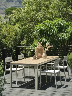 Best MARIELYSTMesa de jardín MARIELYST A90xL205 beis Mesas De Jardín