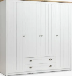 Best MARKSKELArmario MARKSKEL 212x210 blanco/color roble salvaje natural Armarios|Todos Los Armarios