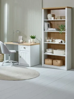 Hot MARKSKELLibrería MARKSKEL 5 estantes blanco/color roble salvaje Estanterias Y Librerías|Estanterias Y Librerías