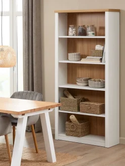 Hot MARKSKELLibrería MARKSKEL 5 estantes blanco/color roble salvaje Estanterias Y Librerías|Estanterias Y Librerías