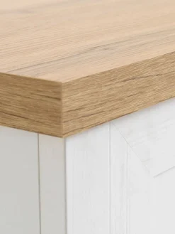 Online MARKSKELMueble TV MARKSKEL 2 puertas blanco/roble salvaje natural Muebles De TV