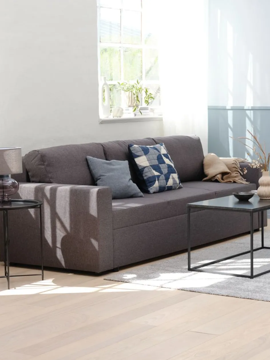 Sale MARSLEVSofá cama MARSLEV 3 plazas tela gris oscuro Sofás Cama|Sofás Cama