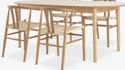 New MARSTRAND + GUDERUPMesa MARSTRAND L200/280 + 4 GUDERUP roble Mesas De Comedor|Conjuntos De Comedor