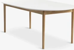 New MARSTRANDMesa de comedor MARSTRAND Ø110/110x200 blanco/natural Mesas De Comedor