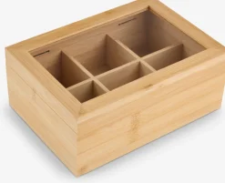Best MATHIASCaja de té MATHIAS A16xL23xA9cm natural Accesorios De Cocina