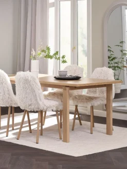 MEJLSKOV + JONSTRUPMesa MEJLSKOV L180 roble + 4 JONSTRUP felpa blanco crudo Mesas De Comedor|Conjuntos De Comedor