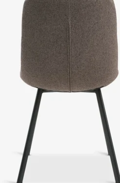 Outlet MELBYSilla de comedor MELBY tela marrón claro/negro Sillas De Comedor