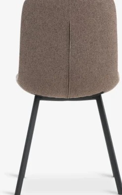 Outlet MELBYSilla de comedor MELBY tela marrón claro/negro Sillas De Comedor