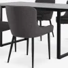 MOSELUND + PEBRINGEMesa MOSELUND L180 cerámica + 4 PEBRINGE gris/negro Mesas De Comedor|Conjuntos De Comedor