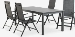 Online MOSS + MYSENMesa MOSS L214/315 + 4 sillas MYSEN gris Conjuntos Mesa Y Sillas De Jardín