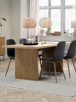 New MUNKEBY + JONSTRUPMesa MUNKEBY L180 roble cálido + 4 JONSTRUP asfalto Mesas De Comedor|Conjuntos De Comedor