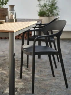 Outlet NANNESTADSilla apilable NANNESTAD gris oscuro Sillas De Jardín