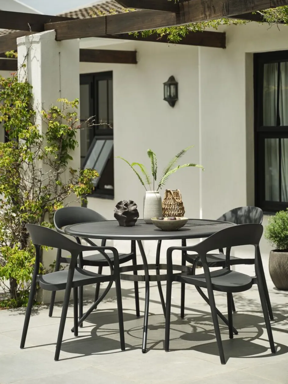 Outlet NANNESTADSilla apilable NANNESTAD gris oscuro Sillas De Jardín