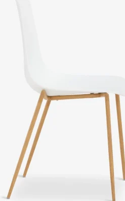 Outlet NEDERBYSilla de comedor NEDERBY blanco/roble natural Sillas De Comedor