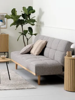 Outlet NEJEDESofá cama NEJEDE tela gris claro Sofás Cama|Sofás Cama