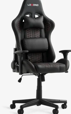 Discount NIBESilla gaming NIBE polipiel negro/rojo Sillas De Oficina|Sillas Gaming