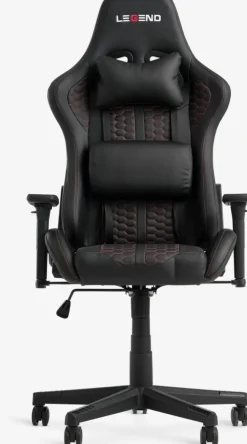 Discount NIBESilla gaming NIBE polipiel negro/rojo Sillas De Oficina|Sillas Gaming