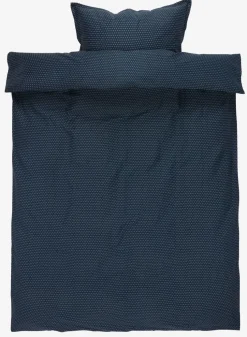 Outlet NIRAPLUSJuego funda nórdica satén NIRA 155x220 azul oscuro Juegos De Funda Nórdica
