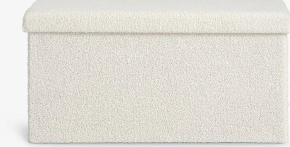 Best NYSTEDPuf NYSTED 76x38 con almacenaje felpa blanco crudo Pufs|Pufs