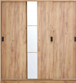 Sale ODDERArmario ODDER 179x201 3 puertas correderas con espejo roble Armarios|Todos Los Armarios