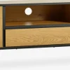 Outlet ODENSEMueble TV ODENSE 2 puertas 1 cajón color roble cálido/negro Muebles De TV